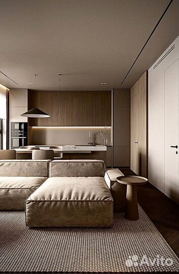 Диван с эффектом шарпея