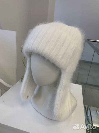 Шапка ушанка из ангоры