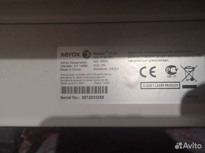 Принтер лазерный Xerox phaser 3140