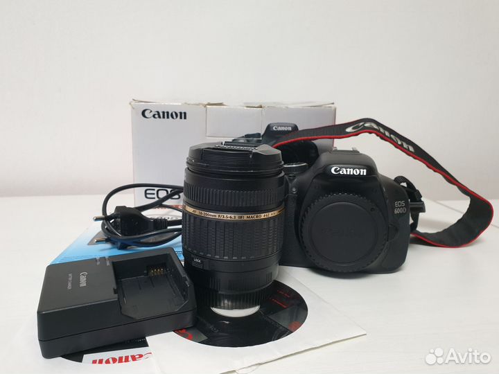 Фотоаппарат canon 600d и объектив Tamron 18-200
