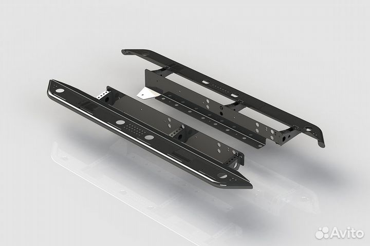 Пороги BMS alfa для Toyota Tundra DC 07-21 лифт 50