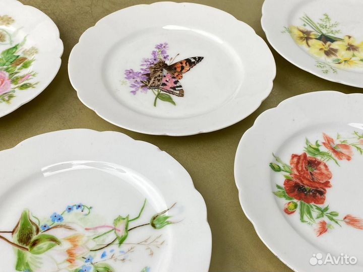 Тарелки фарфоровые десертные ручная роспись