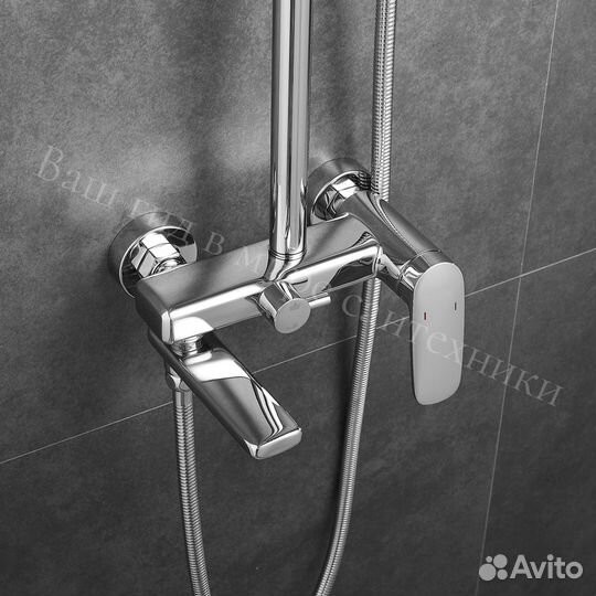 Душевая система Joey хром с тропическим душем