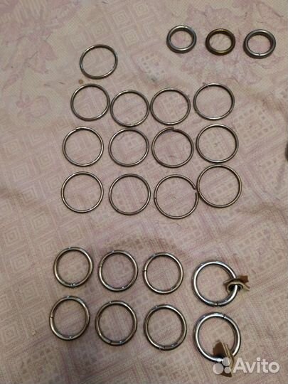 Прищепки и кольца, молнии