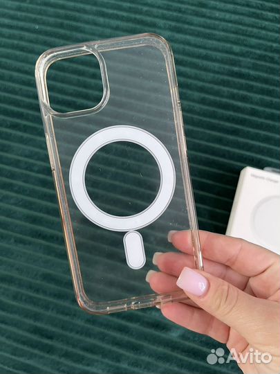 Новая зарядка MagSafe+чехол айфон 13
