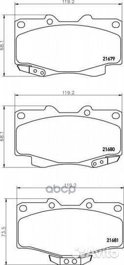 Колодки тормозные дисковые перед (PF-1387)
