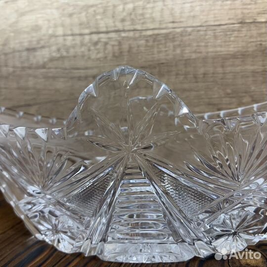 Хрустальная Ваза Салатница Сделано В СССР Ретро