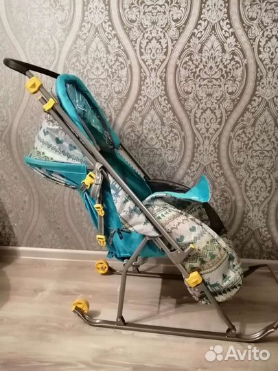 Детские санки коляска ника
