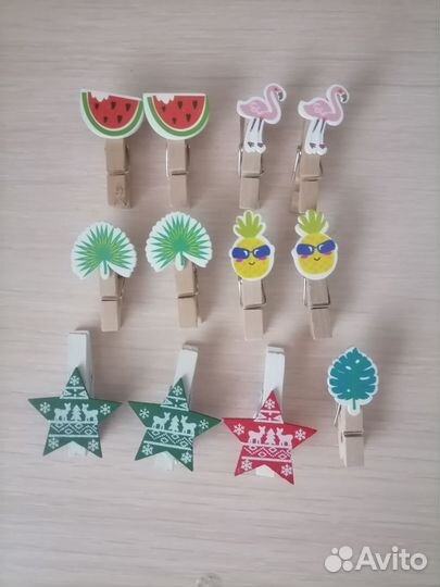 Прищепки для фотографий декоративные