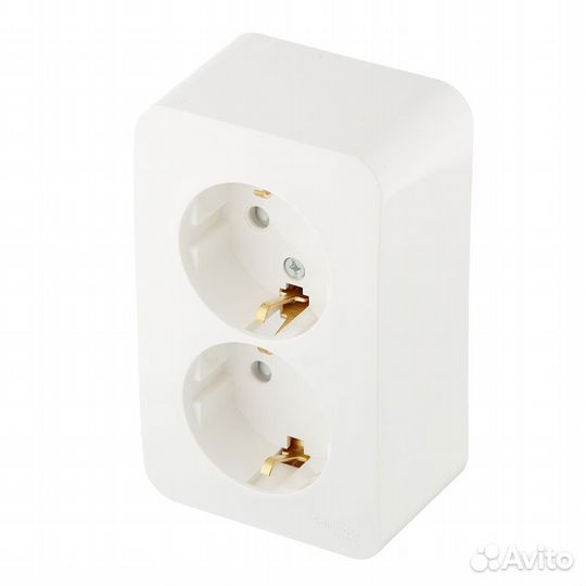 Розетка двойная blnra011212 открытая установка мол