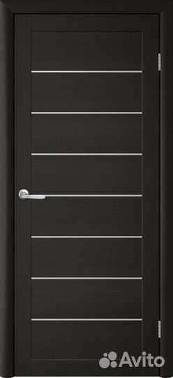 Межкомнатная дверь Т-1 остеклённая лиственница тём