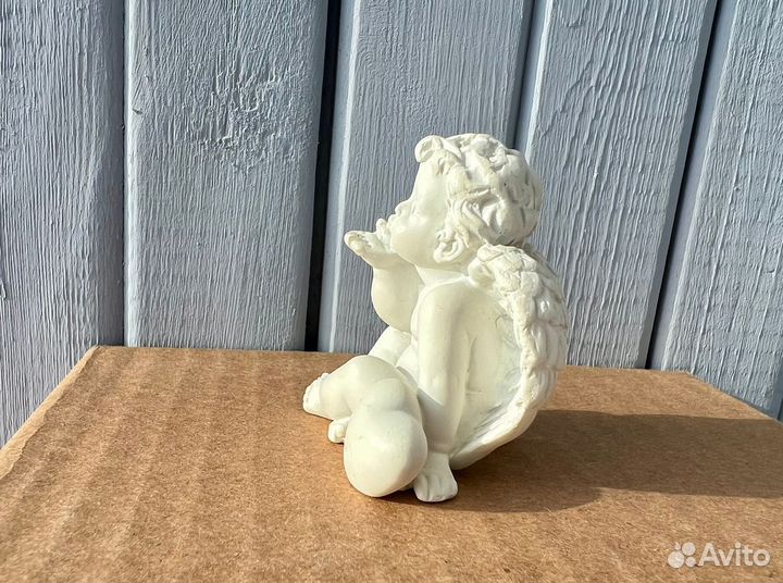 Ангел фигурка статуэтка ангелочек белый гипс