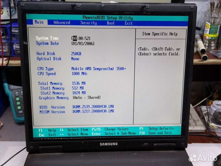 Недобук samsung np-g10
