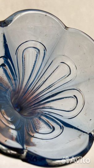 Старинные вазы синее стекло Неман