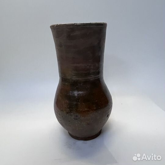 Старинная глиняная ваза кувшин ручная работа