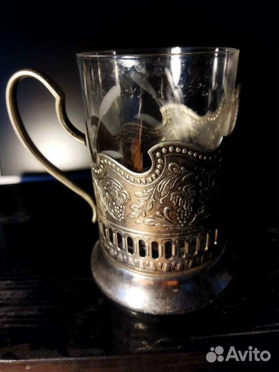 Подстаканник со стаканом СССР