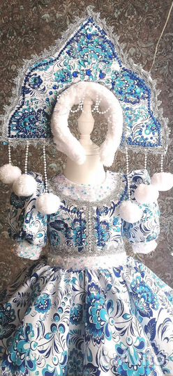 Костюм снегурочки для девочки 98 104 110 116