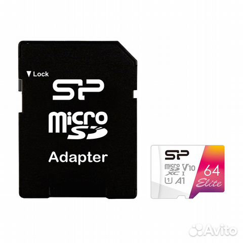 Флеш карта microsdxc 64GB Silicon Power Elite A1