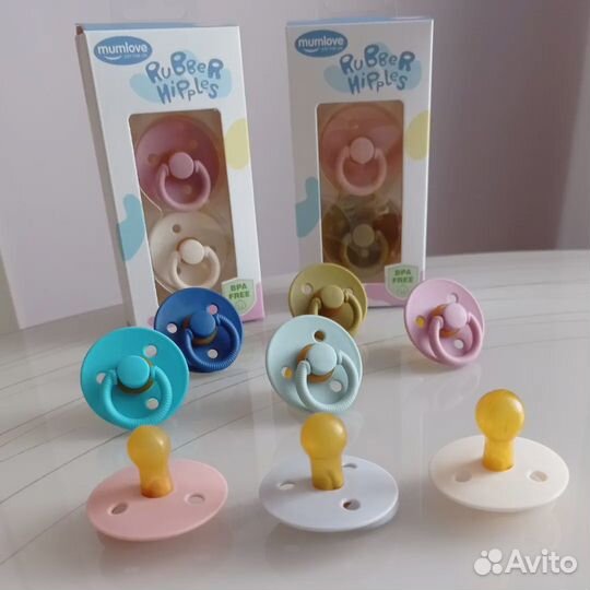 Соски пустышки из каучука для малышей
