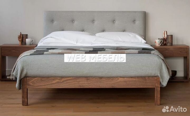 Кровать двухспальная массив