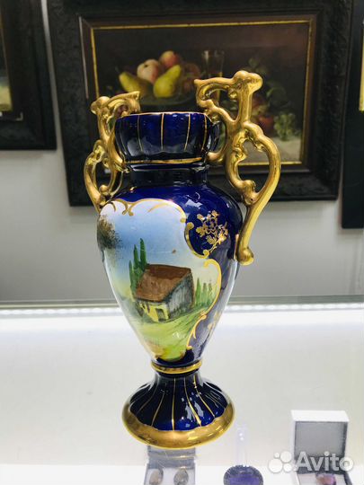 Керамическая ваза ручной работы, Португалия, 1960е