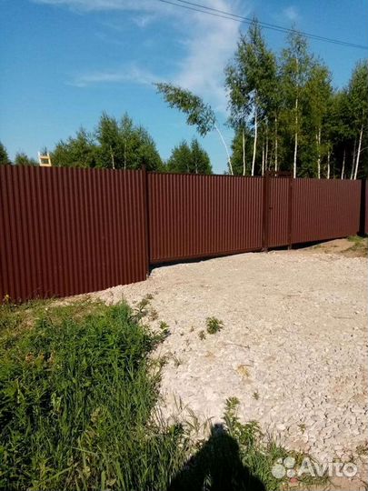 Ворота распашные и откатные под ключ