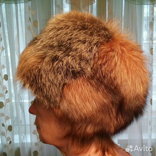 Шапка зимняя из натурального лисьего меха р. 58