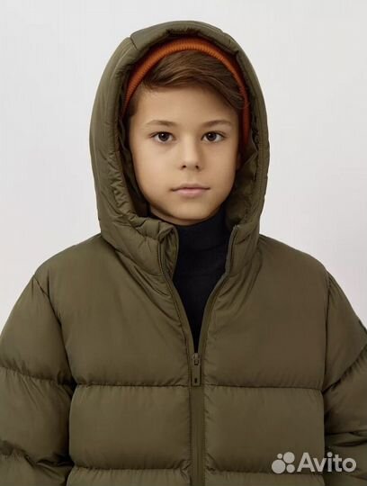 Куртка демисезонная стеганая с капюшоном 128