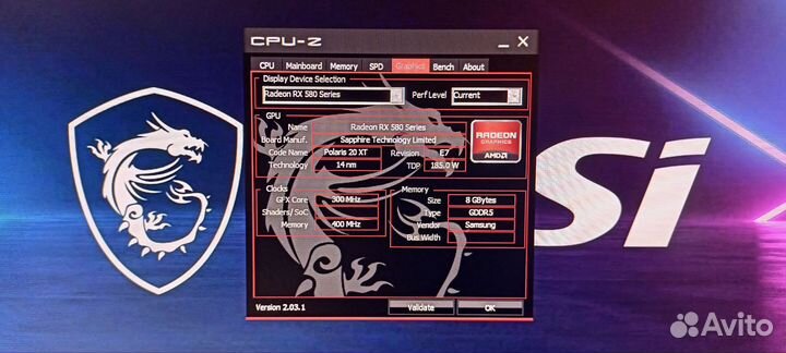 Видеокарта Sapphire pulse Radeon RX 580 8GB