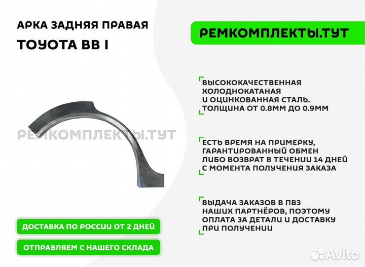 Арка задняя правая Toyota bB I