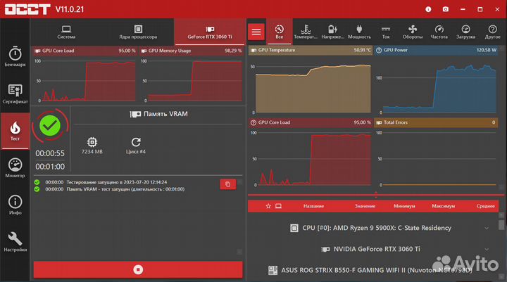 Продаю видеокарту Asus TUF 3060Ti