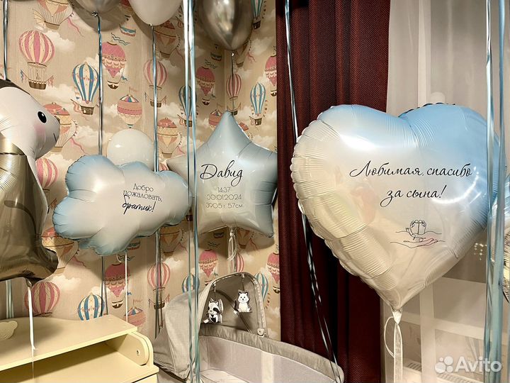 Воздушные шары, гелиевые шары на выписку