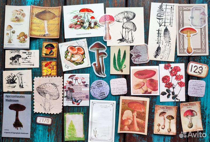 Винтажны ботанические наборы для блокнотов