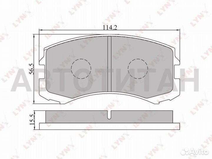 Колодки тормозные дисковые mitsubishi Lancer 03 lynxauto BD5503
