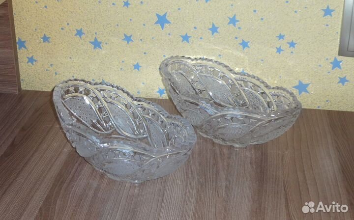 Вазы ладьи конфетницы хрусталь СССР