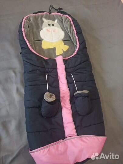 Детский зимний спальный мешок в коляску