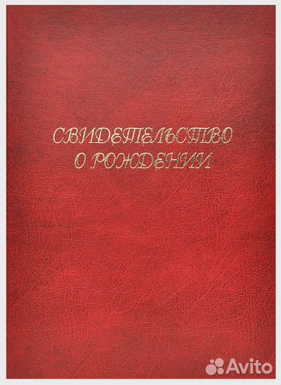 Папка А5 Свид-во о рождении красная