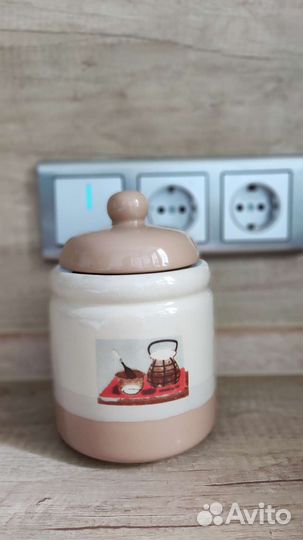 Набор банки фарфор для сыпучих продуктов