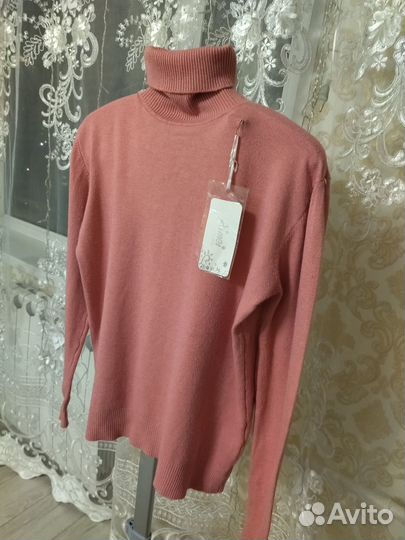 Кашемировая водолазка 50 размера