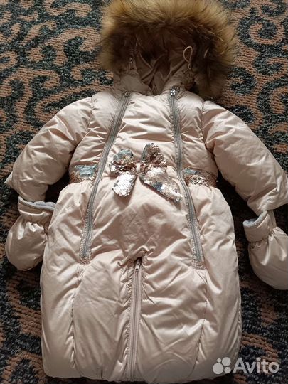 Зимний комбинезон конверт для девочки