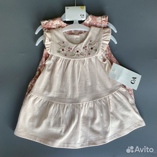 Платье 2 шт C&A 62,68,74