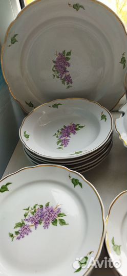 Сервиз столовый Сирень Дулево 70-х новый