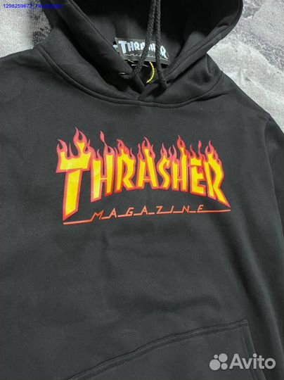 Худи Trasher Flame чёрное (Арт.41739)