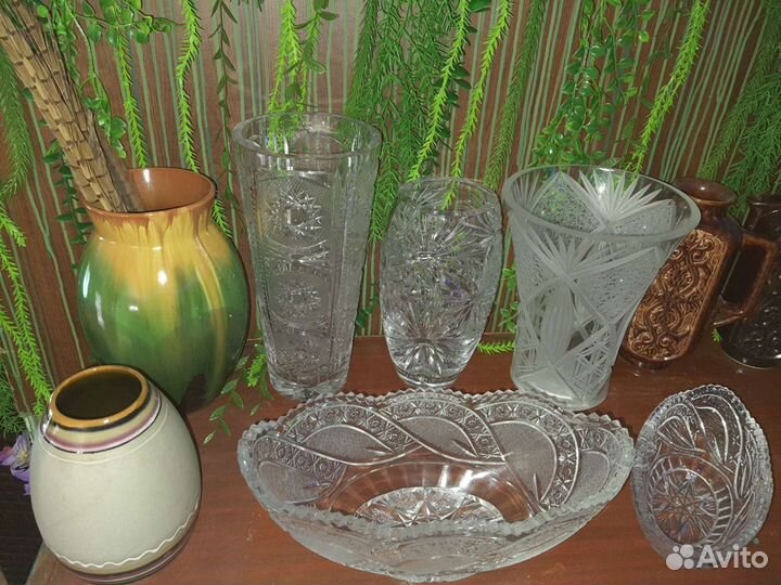 Вазы хрустальные керамические винтаж ссср, Чехия