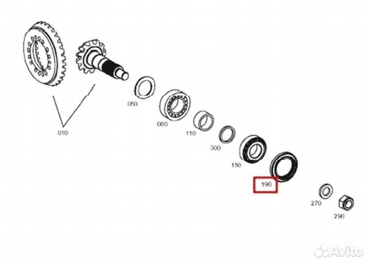 Сальник хвостовика дифференциала ZF
