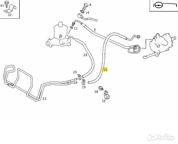 Шланг гидроусилителя Mercedes Clk W208 112.940