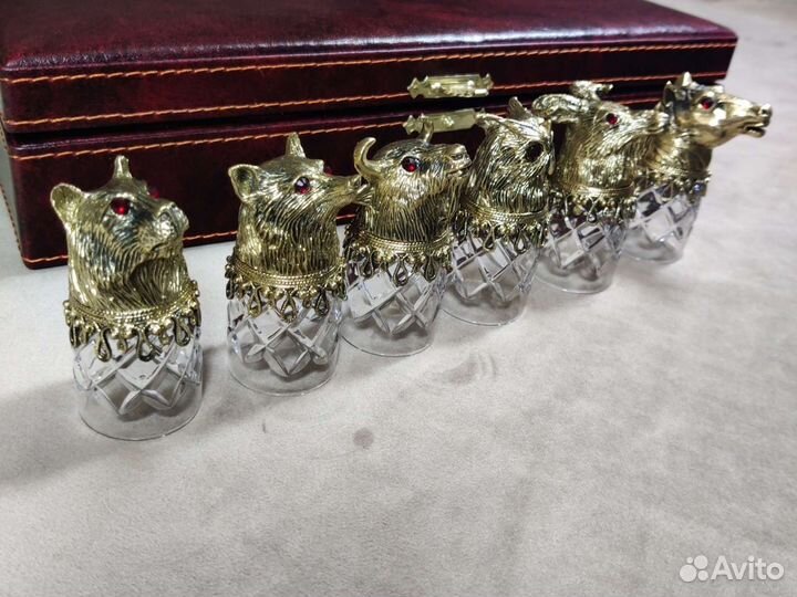 Рюмки перевертыши 6 шт. в футляре 