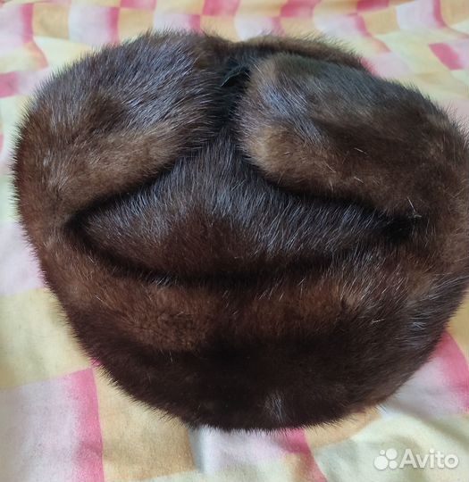 Норковая шапка мужская бу