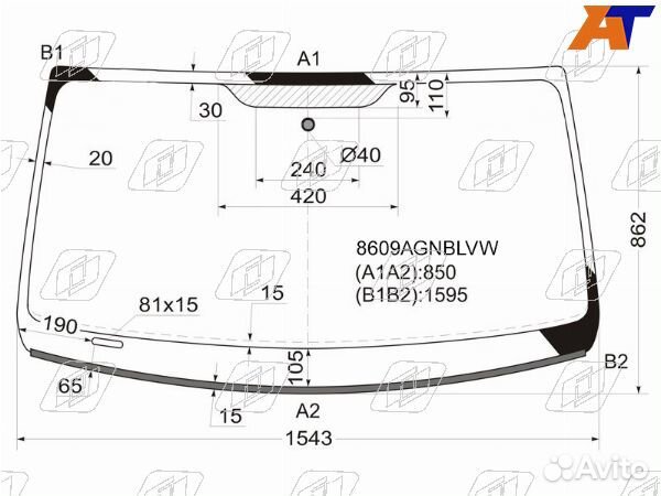 Стекло лобовое volkswagen amarok