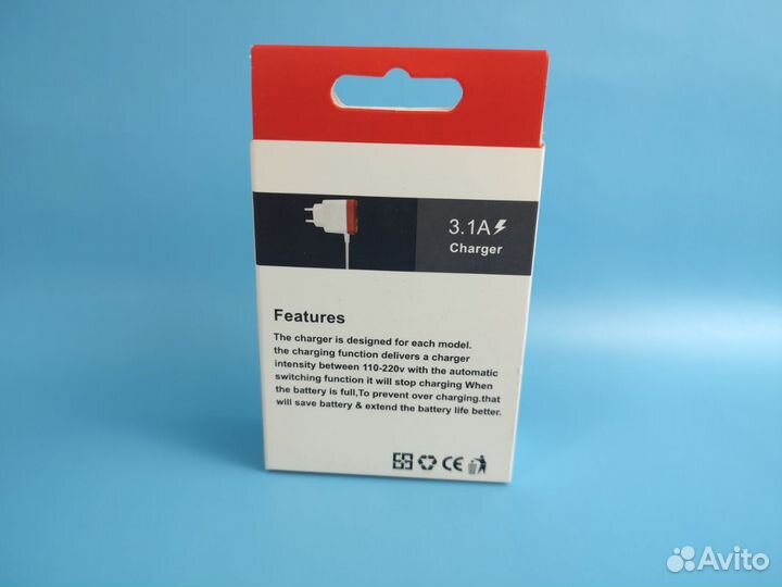 Адаптер питания 3.1A + кабель MicroUsb